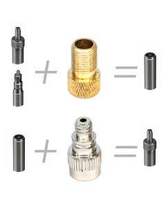 Ventiladapter Universalset Autoventil (AV) <-> Fahrradventil (SV/DV)